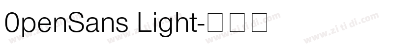 0penSans Light字体转换